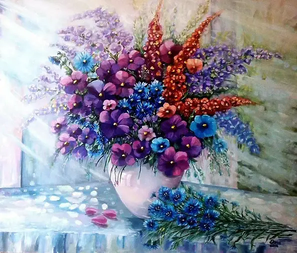 Danuta Polniaszek - Blue bouquet