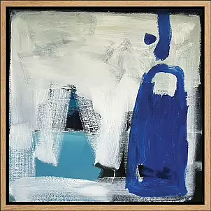 Marek Kunikowski, Blauer Finger, Lasur, Acrylgemälde - Leinwand, 50 x 50