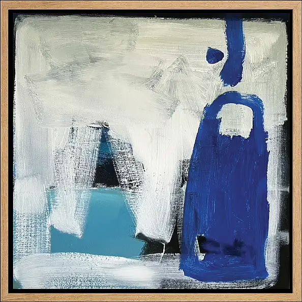 Marek Kunikowski, Blauer Finger, Lasur, Acrylgemälde - Leinwand, 50 x 50