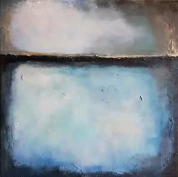 Paulina Lebida - Niebieski pejzaż ze złotem