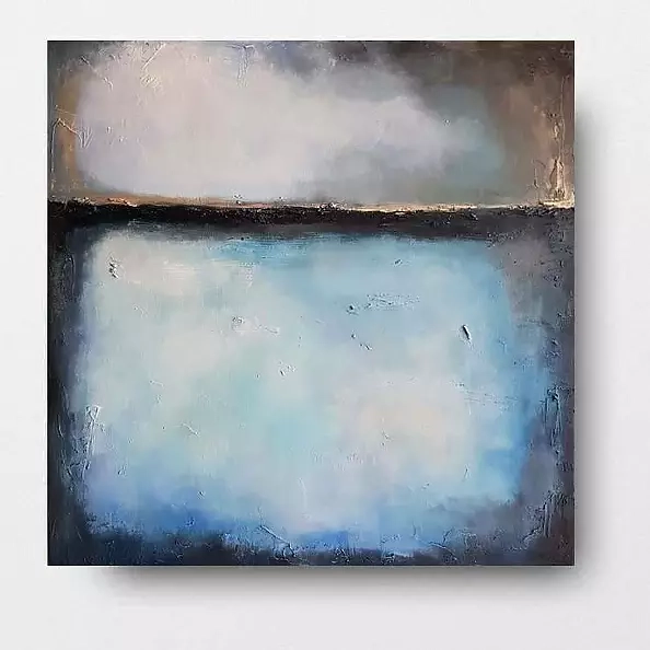 Paulina Lebida - Niebieski pejzaż ze złotem