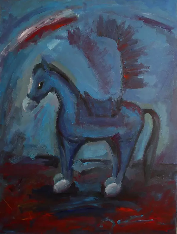 Aleksander Poroh - A blue plush toy that wanted to become a hussar horse