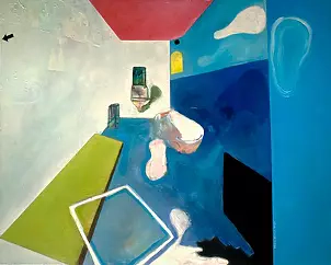 Jakub Margasinski - The Blue Room with washbasin