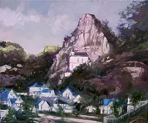 Arleta Eiben - Blue roofs (Ida-Oberstein, Germany)