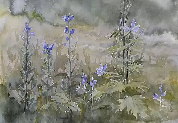 Dorota Kędzierska - Blue flowers