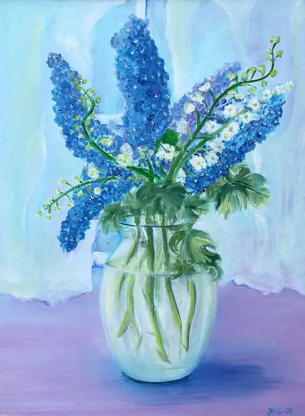 Jadwiga Rudnicka - blue flowers
