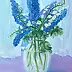 Jadwiga Rudnicka - blauen Blüten