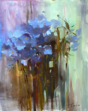 Krzysztof Tracz - blue flowers