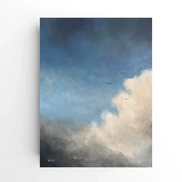 Paulina Lebida, Cielo - dipinto acrilico, Quadro ad acrilico - tela, 30 x 40