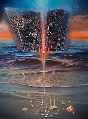 Wojciech Pater, Niechaj Zstąpi, Obraz olejny - płótno, 60 x 80