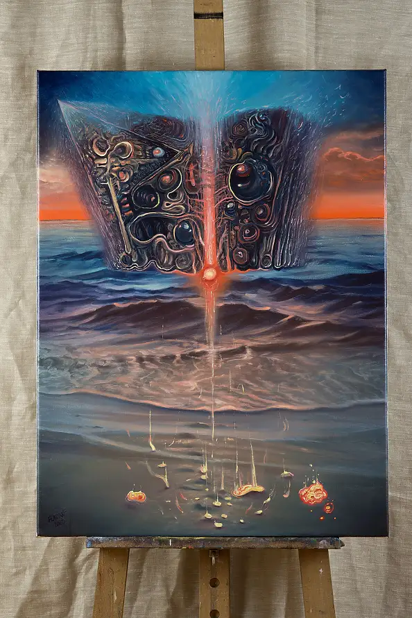Wojciech Pater, Niechaj Zstąpi, Obraz olejny - płótno, 60 x 80
