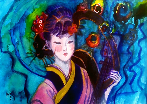 Marzena Salwowska - Niechciana lekcja muzyki z kotem na jej ramieniu