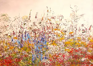Barbara Przyborowska, Not far from the road, Acrylic painting - canvas, 70 x 50