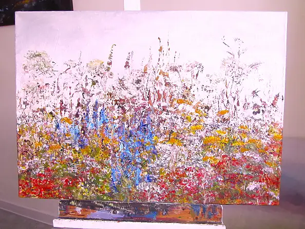 Barbara Przyborowska, Not far from the road, Acrylic painting - canvas, 70 x 50