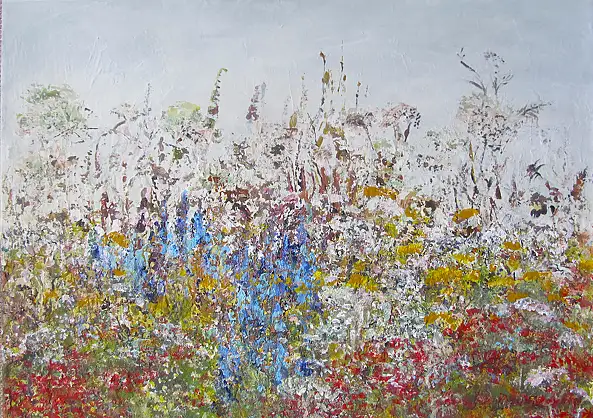 Barbara Przyborowska, Not far from the road, Acrylic painting - canvas, 70 x 50