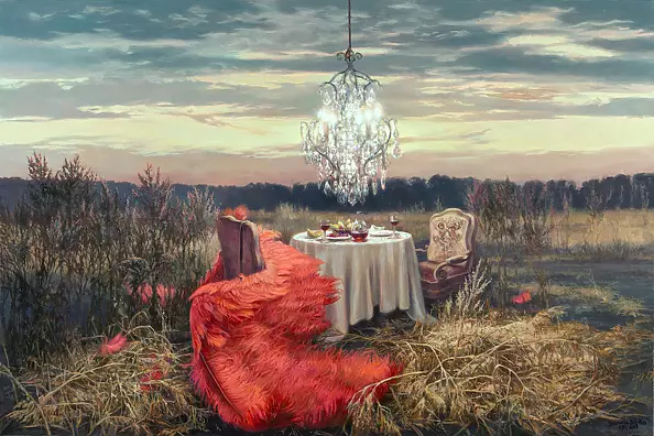 Joanna Sierko Filipowska - Unfinished dinner - Autumn