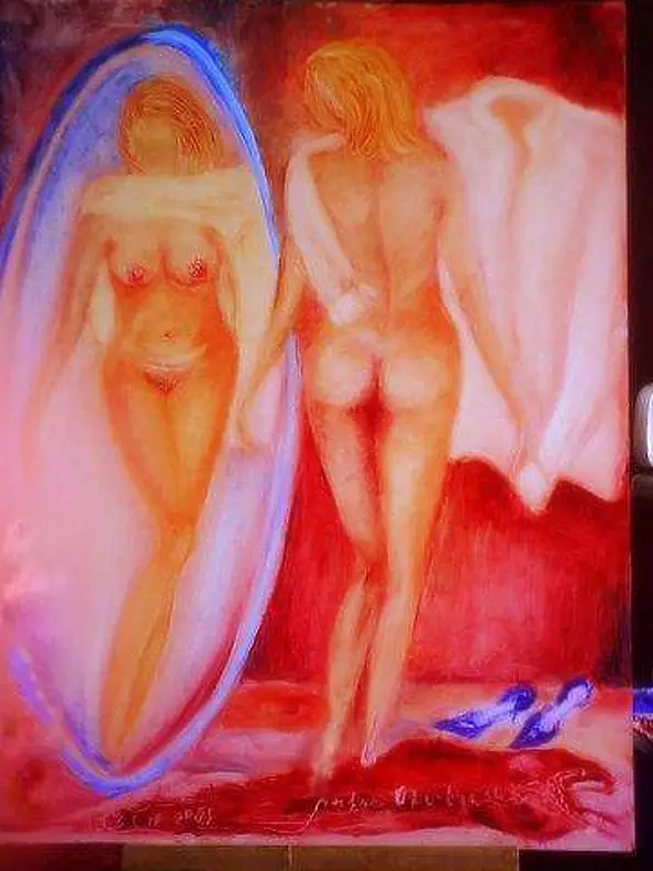 Barbara Obertynska - "Absent fantasy with a white shirt"