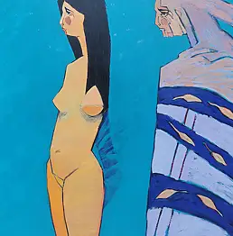 Tomasz Wojtysek, Неожиданная встреча 15, Масляная картина - холст, 100 x 130