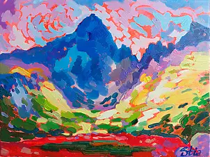 Anastasiia Kurkova, Nieskończona wysokość, Obraz olejny - płótno, 40 x 30