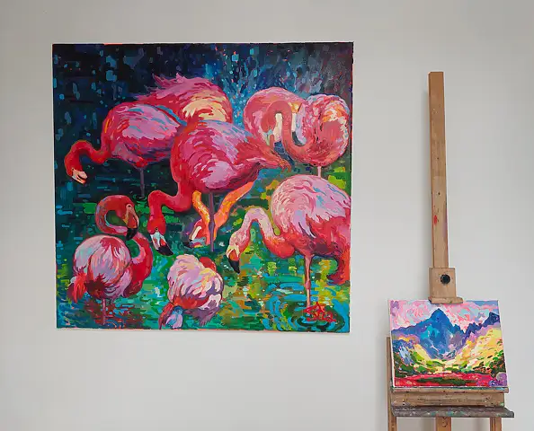 Anastasiia Kurkova, Nieskończona wysokość, Obraz olejny - płótno, 40 x 30