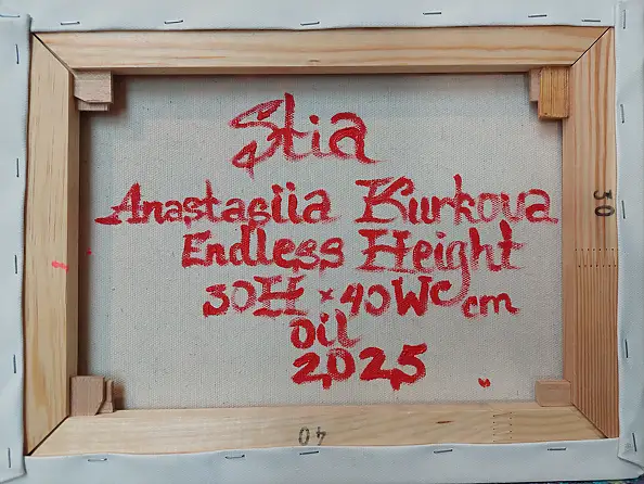 Anastasiia Kurkova, Nieskończona wysokość, Obraz olejny - płótno, 40 x 30