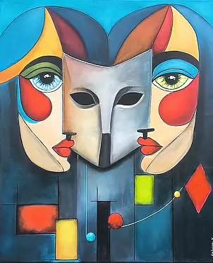 katarzyna nachajska, L'indicible, Peinture acrylique - toile, 100 x 120