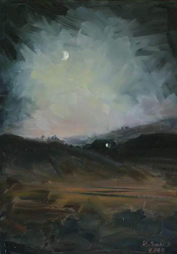 Iwonna Salak - Night landscape, abstract