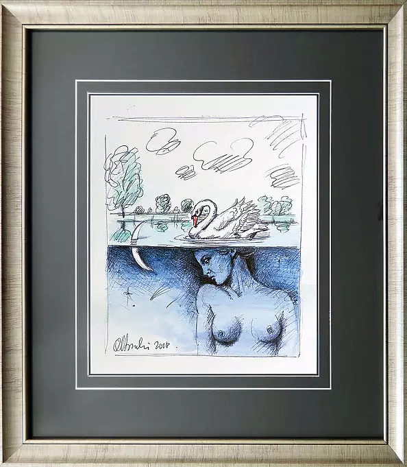 Rafał Olbiński - Night of the shooting star - watercolor