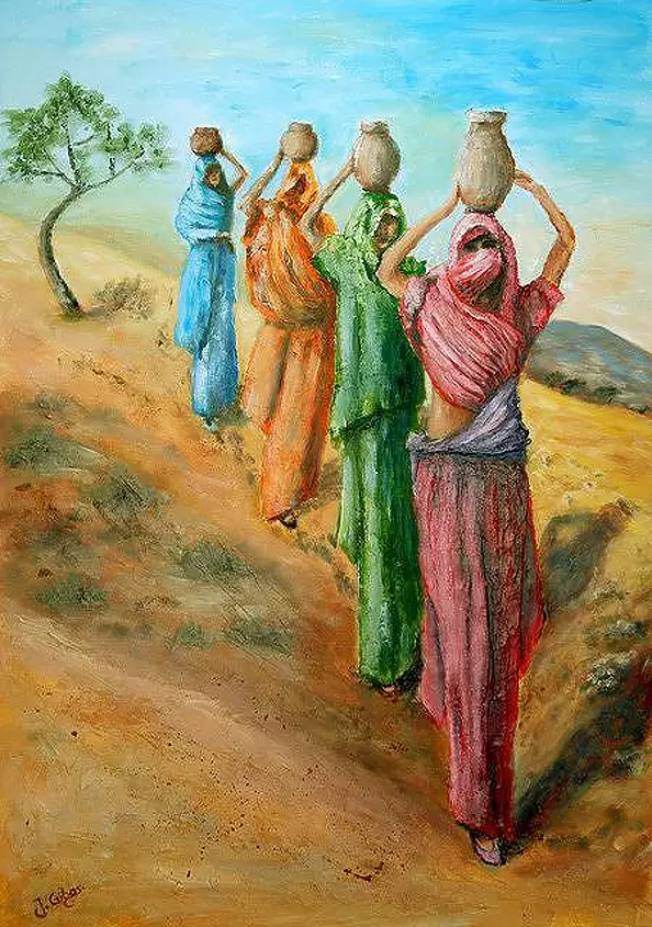 Janusz Gibas - carrying water