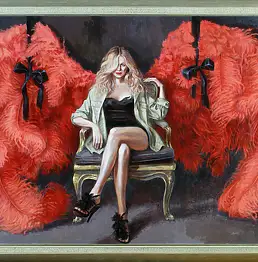 Joanna Sierko Filipowska, Niezbyt grzeczny Aniołek, Obraz olejny - płótno, 116 x 81