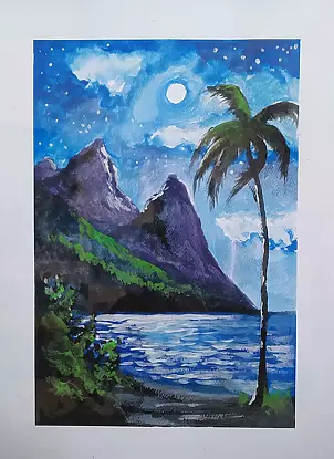   - Night under the palm trees