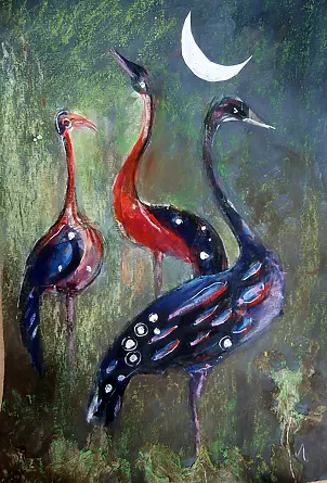 Tadeusz Sobkowiak - night cranes