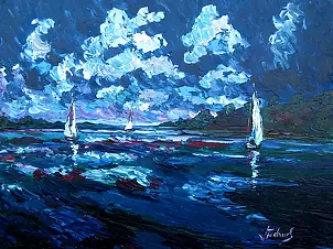Jerzy Stachura - Night sailing IX