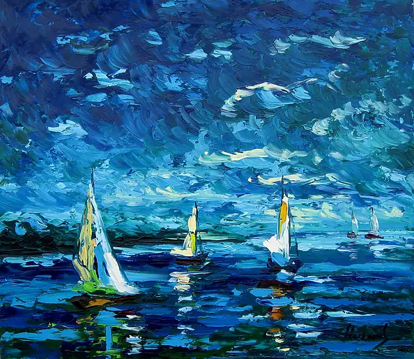 Jerzy Stachura - Night sailing VI