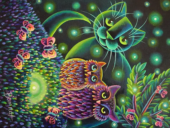 Wiesława Burnat - Night life of owls