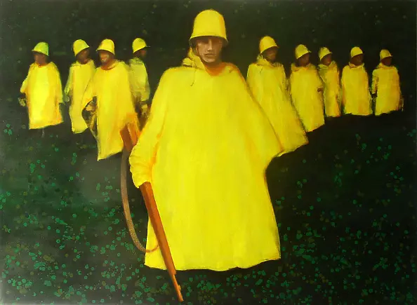 Angelika Milaniuk Mitruk - Not so funny game diptych b of the series Deja vu