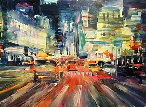 Kazimierz Komarnicki - New Jork.Miasto night