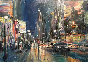 Kazimierz Komarnicki - New York. The city after the rain.