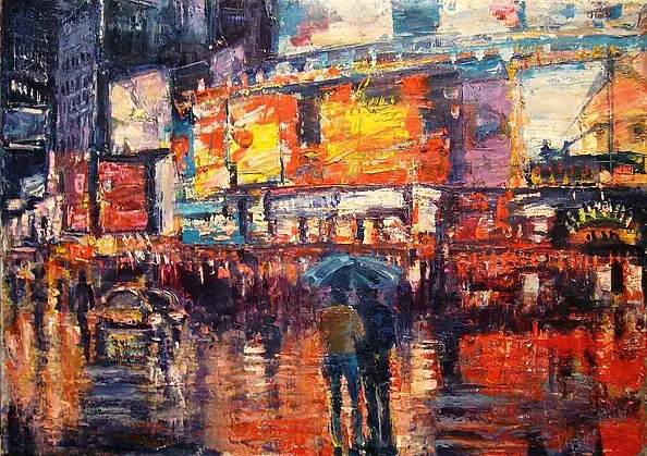 Kazimierz Komarnicki - Nowy Jork. Spacer w deszczu