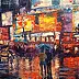 Kazimierz Komarnicki - New York. Walk in the rain