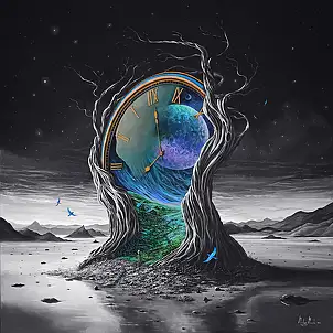 Martyna Mączka, A new dimension, Acrylic painting - canvas, 90 x 90