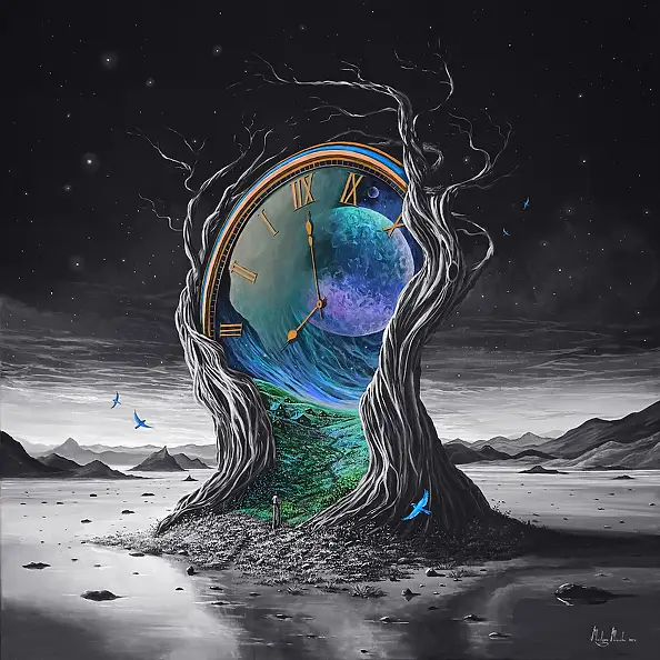 Martyna Mączka, A new dimension, Acrylic painting - canvas, 90 x 90