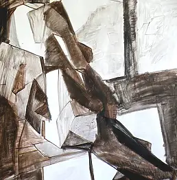 Katarzyna Mądrzycka Adamczyk, акт I,  - папір, 70 x 100