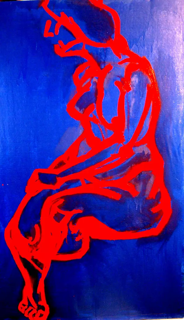 Drozdova Mariia - Nude in blue