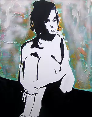   - Nude on the abstract background