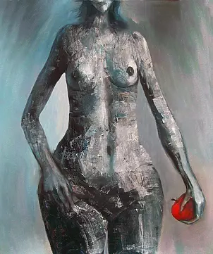 Maciej Wierzbicki - akt z jabłkiem