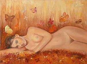 Urszula Nieborak - Act with butterflies