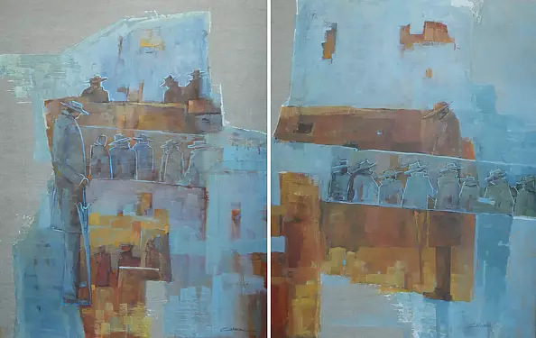 Anna Cichocka - OBOK - dyptyk