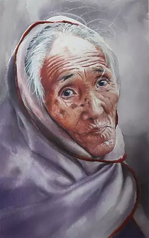 Joanna Natora - OLD WOMAN NEPAL
