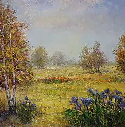 Józef Łącki, чертополох, Масляная картина - холст, 61 x 50